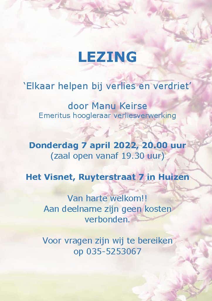 Lezing Elkaar helpen bij verlies en verdriet